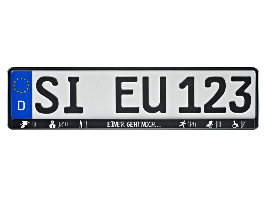 Fun Kennzeichenhalter mit lustigen Sprüchen 520x110 mm