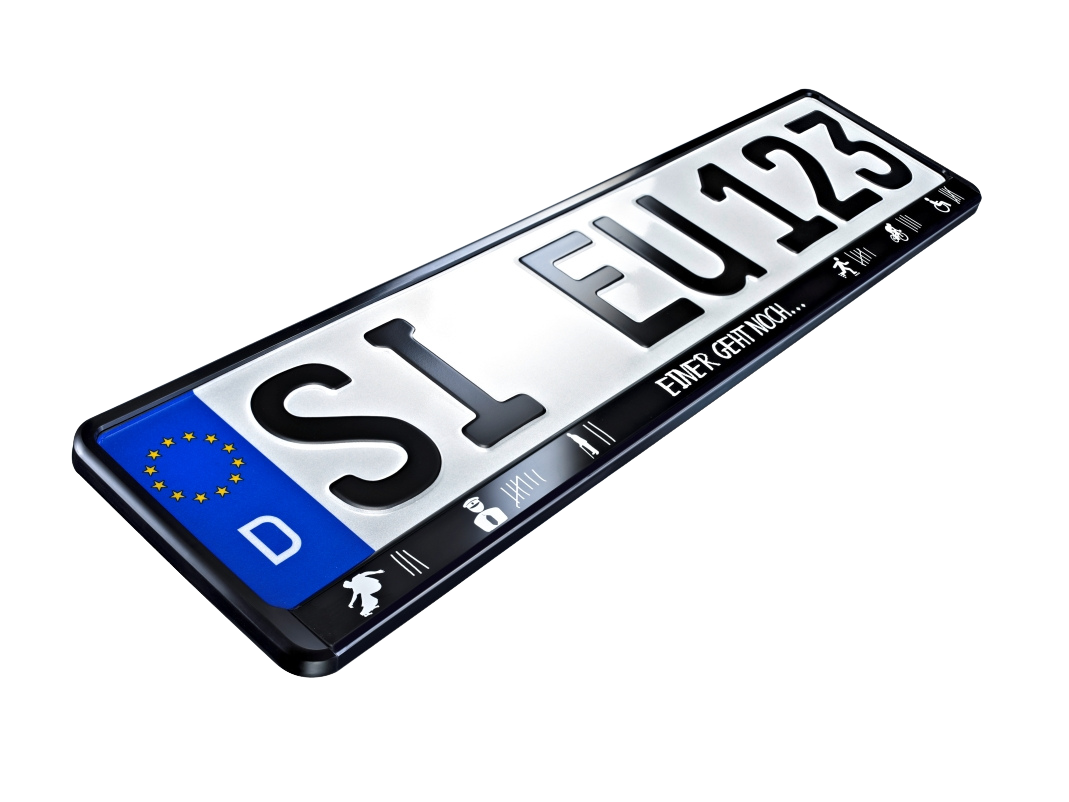 Fun Kennzeichenhalter mit lustigen Sprüchen 520x110 mm