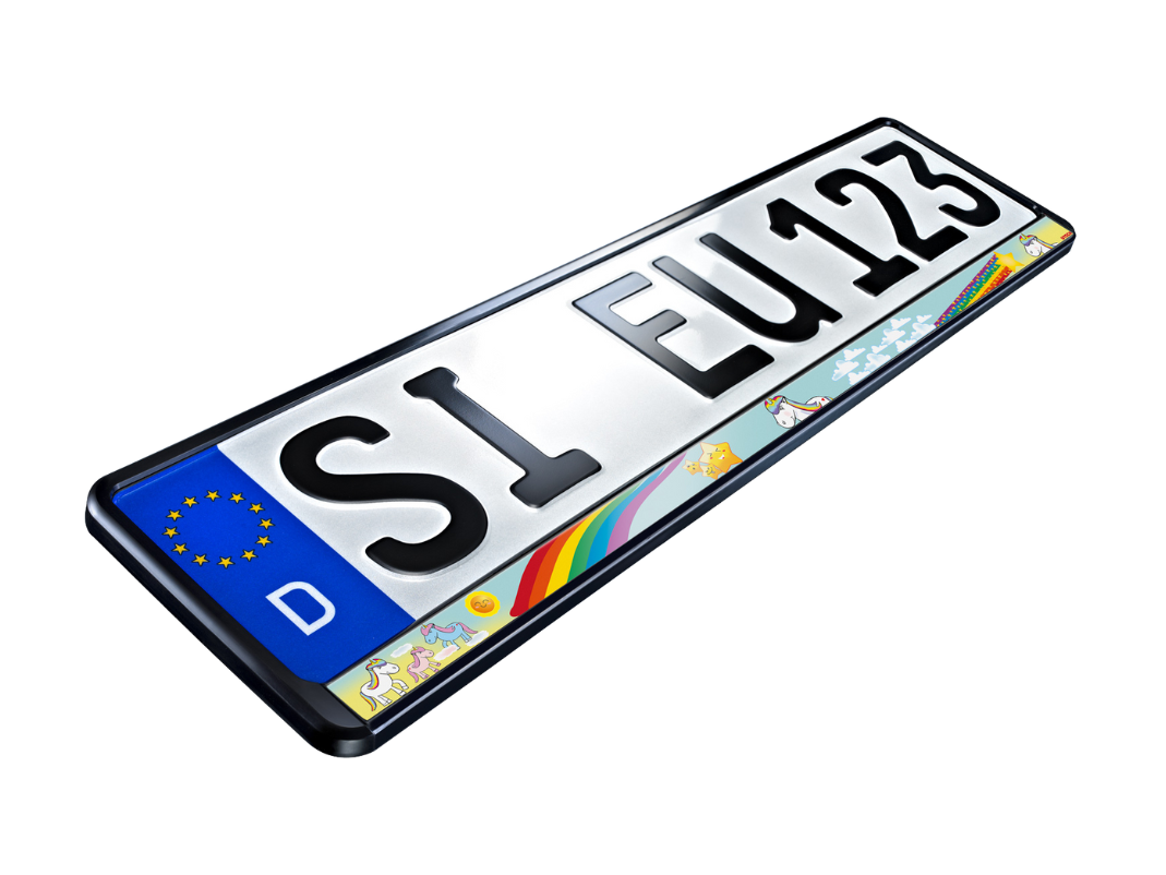 Kennzeichenhalter Einhorn 520x110 mm