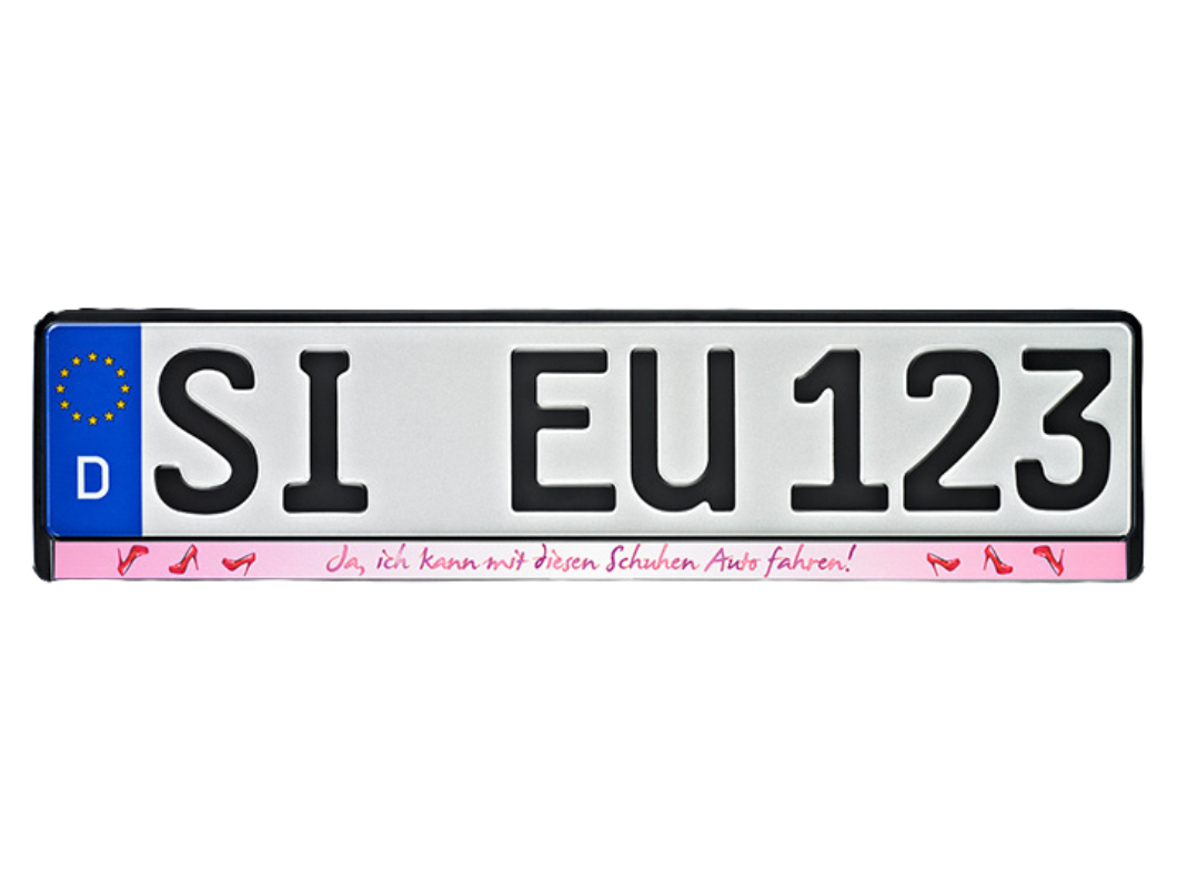 Fun Kennzeichenhalter mit lustigen Sprüchen 520x110 mm