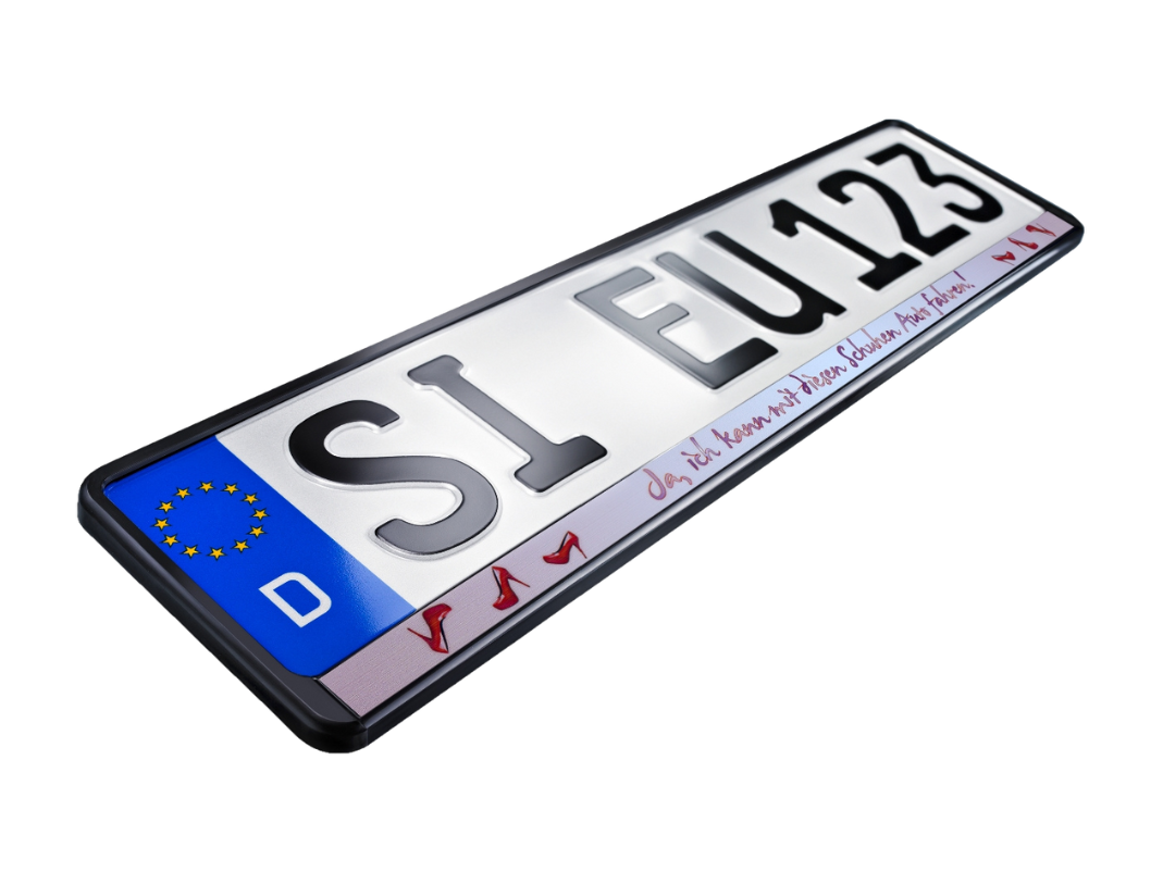 Fun Kennzeichenhalter mit lustigen Sprüchen 520x110 mm