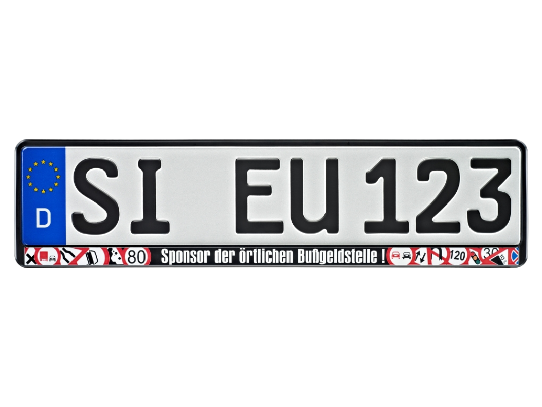 Fun Kennzeichenhalter mit lustigen Sprüchen 520x110 mm