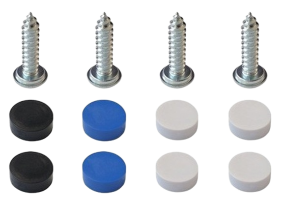 Kennzeichen Befestigungs-Set für PKW (für 1 Kennzeichen)