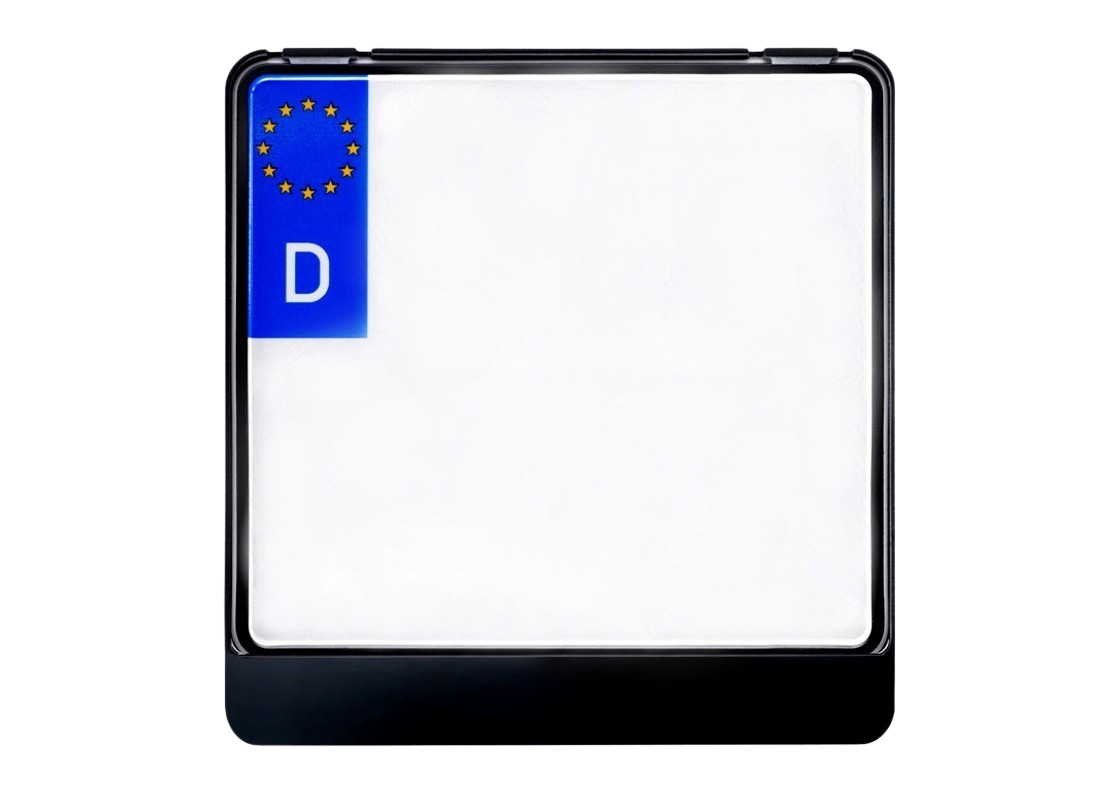 Motorrad Kennzeichenhalter Matt-Schwarz 220x200 mm