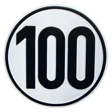 Alu Geschwindigkeitsschild 100 km/h