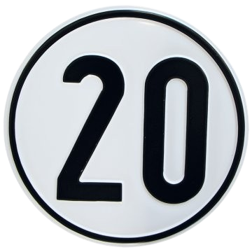 Alu Geschwindigkeitsschild 20 km/h