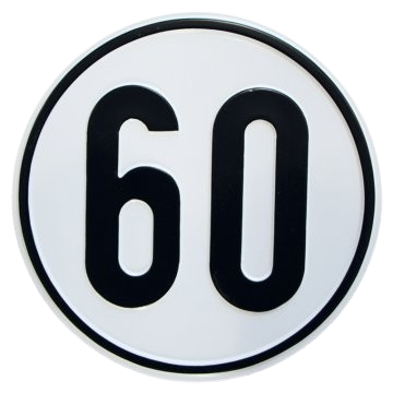 Alu Geschwindigkeitsschild 60 km/h