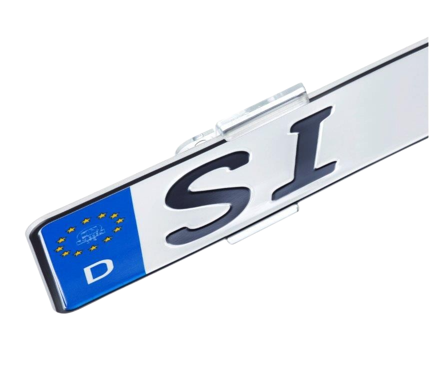 Kennzeichenhalter SimpleFix Transparent - für 2 Kennzeichen - inkl. Schrauben