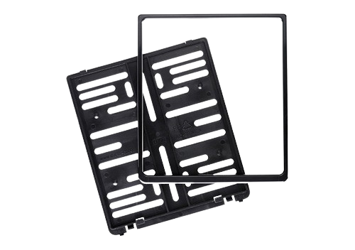 Motorrad Kennzeichenhalter Pure Black hochglanz 180x200 mm