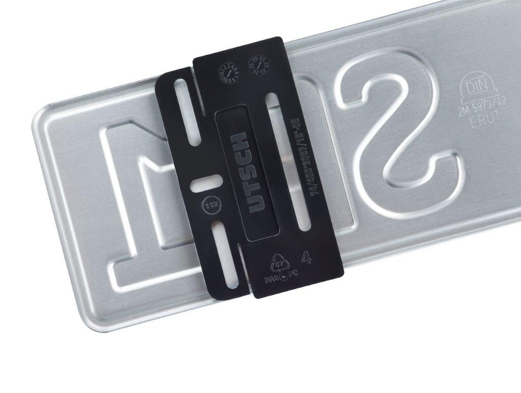 Kennzeichenhalter SimpleFix Schwarz - für 2 Kennzeichen - inkl. Schrauben