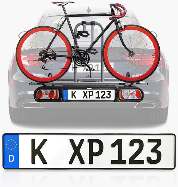 KFZ Kennzeichen D z.B. Erweiterungsschild für Fahrradträger