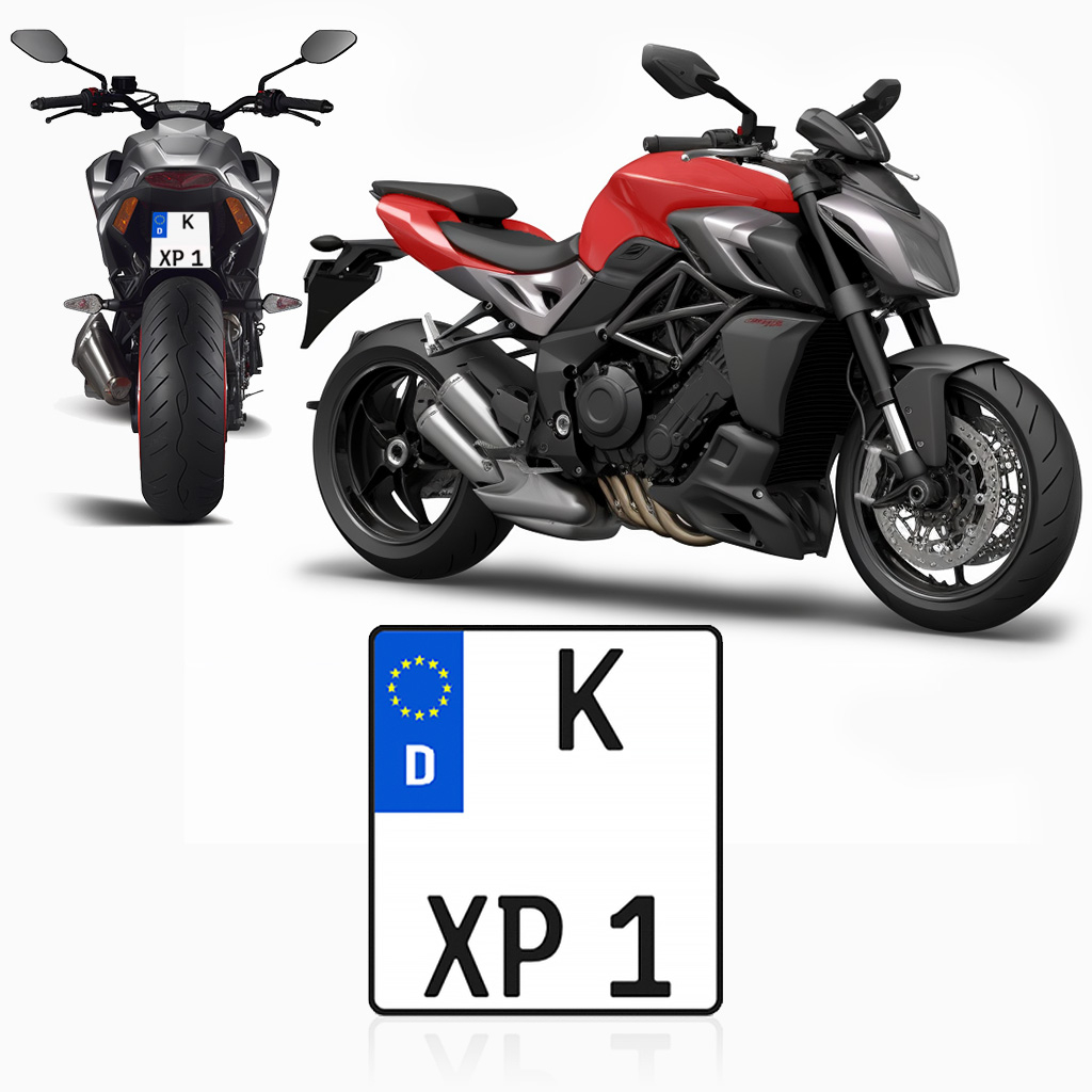 Motorrad Kennzeichen, Kfz-Kennzeichen, PKW & Motorrad